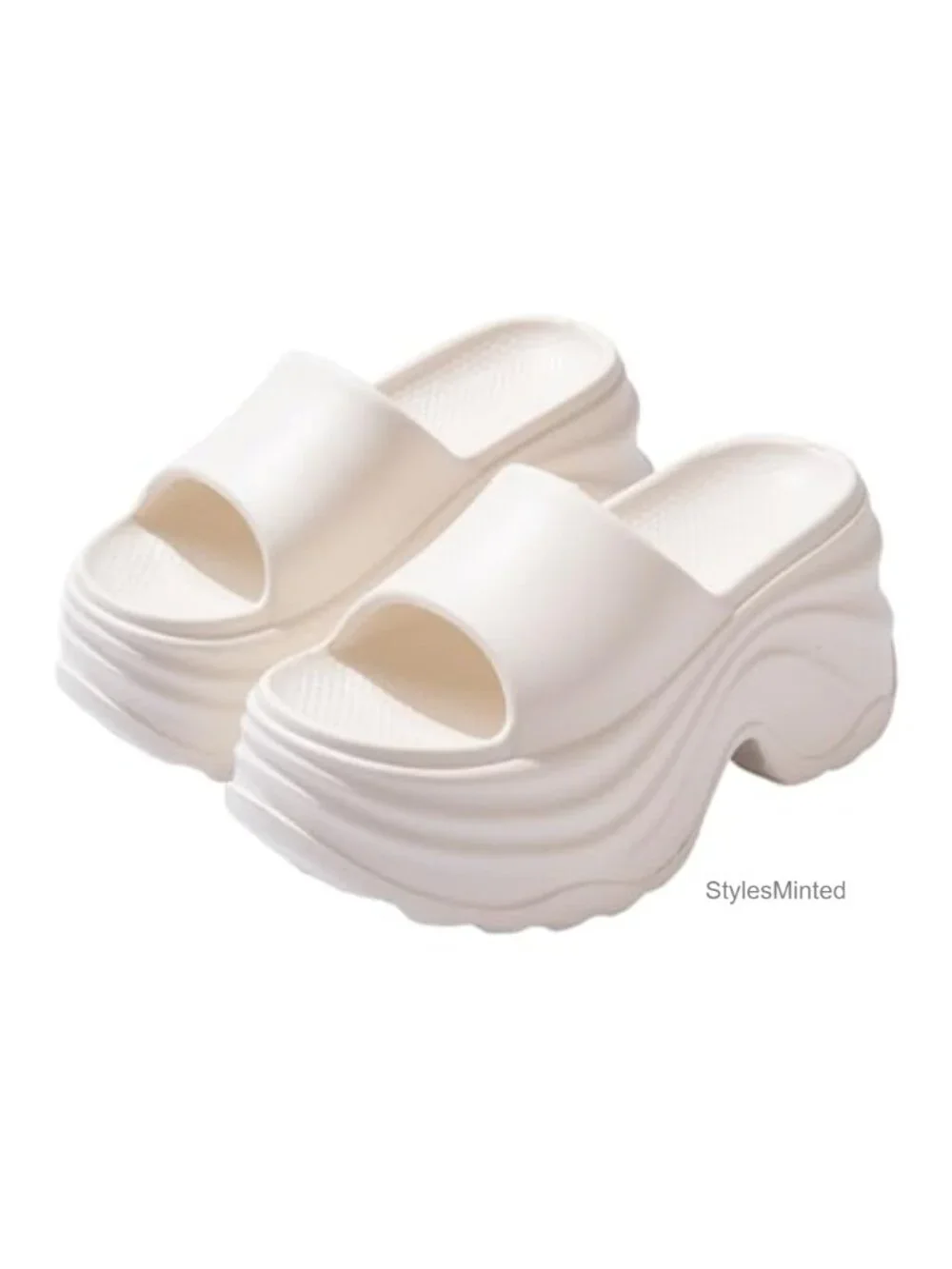 Women's EVA Platform Sandals, Open Toe Slip On Slippers, Anti-Slip Non-Slip,